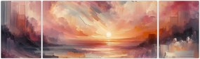 Obraz - Malowane zorze (170x50 cm)