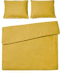 PrzytulneMieszkanie.pl PrzytulneMieszkanie.pl Bawełniana pościel CALMORA musztardowa Rozmiar pościeli: 2 szt 70 x 90 cm | 200 x 220 cm