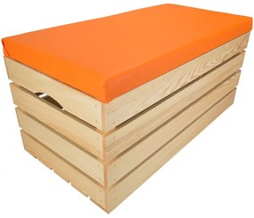 Pufa kufer skrzynia drewniana sosnowa siedzisko 80cm naturalna