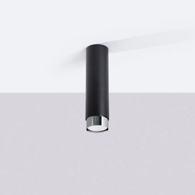 Plafon NERO 22,5 czarny/chrom tuba SOLLUX  LIGHTING