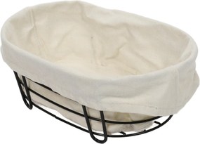 Koszyk na chleb Bistro, owalny, metalowy stelaż