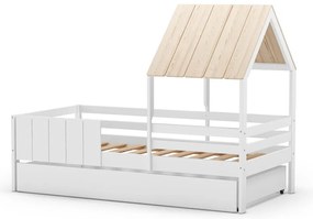 Biała szuflada pod łóżko dziecięce 90x190 cm Valka – Marckeric