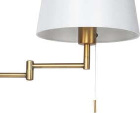 Inteligentna lampa ścienna brązowa z białym kloszem włącznie z WiFi A60 - Ladas Deluxe