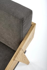 Fotel wypoczynkowy Freedom na dębowym stelażu