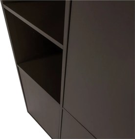 Ciemnobrązowa szafka modułowa z litego drewna sosnowego 108x215 cm Meggy – WOOOD