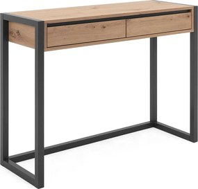 Konsolowy stolik 100x75x35 cm naturalny antracyt