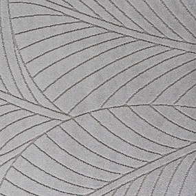 Dywan uniwersalny Nova 3D Motyw Roślinny szary koło 160 cm x 160 cm