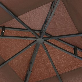 Pawilon Ogrodowy Outsunny z Moskitierami Bocznymi, Namiot Imprezowy z Podwójnym Dachem, Namiot Ogrodowy 2,97x2,97m