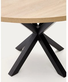 Czarno-naturalny okrągły stół ø 120 cm Argo – Kave Home