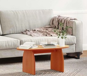 Skandynawski owalny stolik kawowy woskowy brąz W3-S17