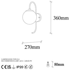 Kinkiet w kolorze złota ø 15 cm Jewel – Opviq lights