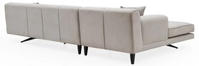 Beżowa sofa narożna Artie Jivago, narożnik lewy