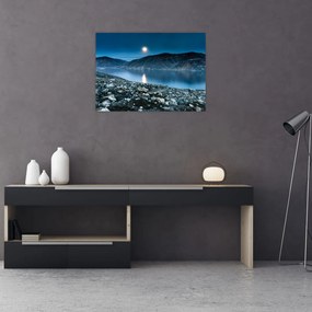 Obraz nocnego krajobrazu, Islandia (70x50 cm)