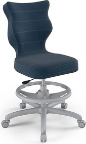 Ergonomiczne krzesło biurkowe dla nastolatka Petit Grey rozmiar 5 (146-176,5 cm) z podnóżkiem