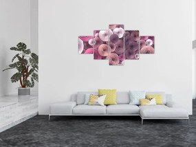 Abstrakcyjny obraz kwiatów róży (125x70 cm)