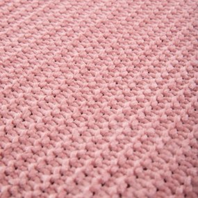 Koc szenilowy CHENILLE różowy 130x170 cm HOMLA