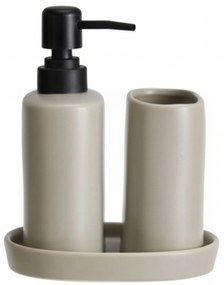 Zestaw łazienkowy PLY, ceramiczny dozownik, kubek i taca