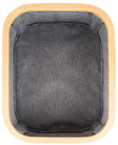 Pojemnik do przechowywania G21 24 x 30 x 15 cm, bambusowy z pokrywką, szary