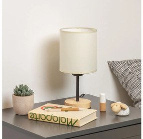 Brilagi - Lampa stołowa NUBILA WOOD 1xE27/25W/230V dąb/czarny/kremowy