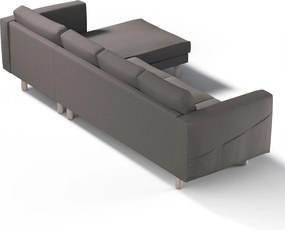 Pokrowiec na sofę Norsborg 4-osobową z szezlongiem kolor szary tkanina strukturalna