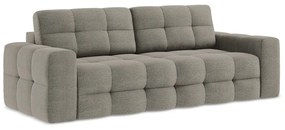 Ciemnoszara rozkładana sofa z materiału bouclé 255 cm Milu – Makamii