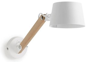 Biały/w naturalnym kolorze kinkiet dziecięcy z metalowym kloszem ø 60 cm Muse – Kave Home