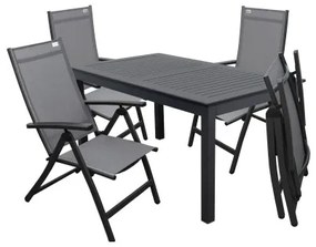 EXPERT ACTIVE szary - zestaw ogrodowy aluminiowy 4+1