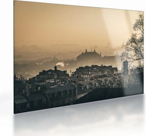 Obraz na szkle - Miasto pod mgłą (70x50 cm)