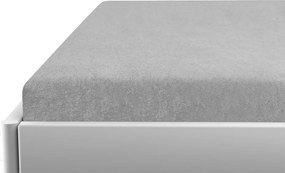 PrzytulneMieszkanie.pl Prześcieradło frotte do łóżeczka jasnoszare 60x120 cm