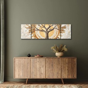 Obraz – Złote drzewo życia w mozaice (170x50 cm)
