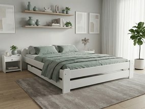 Łóżko Emily 140 x 200 cm, białe Stelaż: Ze stelażem listwowym rolowanym, Materac: Materac Sommera