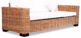 Rattanowa sofa trzyosobowa - Sigvart 3Q