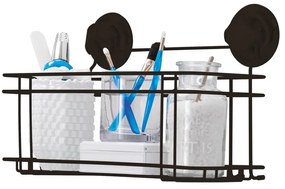 Czarna samoprzylepna półka pod prysznic Compactor Bestlock Black All Purpose Holder, 30x20,5 cm