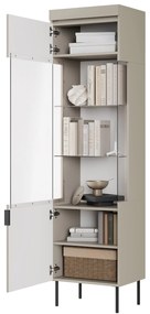 Witryna do salonu Sentia 1D - kaszmir / czarny