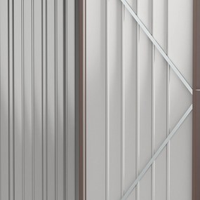 Outsunny Metalowa szopa ogrodowa na narzędzia z dachem jednospadowym 134 m² stalowa konstrukcja | Aosom PL