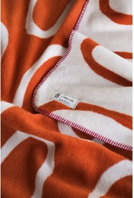 Pomarańczowy koc 150x200 cm Swirl – noo.ma