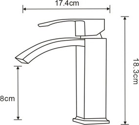 Mexen Libra bateria umywalkowa, czarna - 745100-70