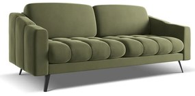 Zielona aksamitna sofa 202 cm Nalu – Makamii