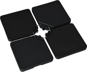 Outsunny Podstawa do parasola 4-częściowa, napełniana piaskiem/wodą do 60/70 kg | Aosom PL