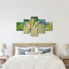 Obraz pól ryżowych z lotu ptaka (125x70 cm)
