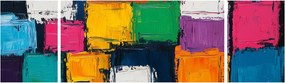 Obraz - Obraz z kolorowymi kwadratami (170x50 cm)