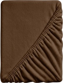 PrzytulneMieszkanie.pl Prześcieradło z mikropluszu SOFT 160x200 cm brązowe