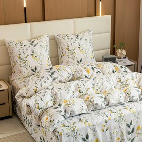 PrzytulneMieszkanie.pl PrzytulneMieszkanie.pl Pościel z mikrofibry CITRUS GARDEN białe Rozmiar pościeli: 2 szt 70 x 90 cm | 200 x 220 cm