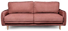 Czerwona rozkładana sofa z materiału bouclé 215 cm Patti – Bonami Selection