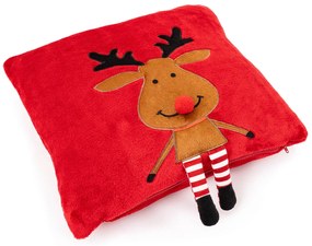 4Home Świąteczna poszewka na poduszkę Happy Reindeer, 40 x 40 cm