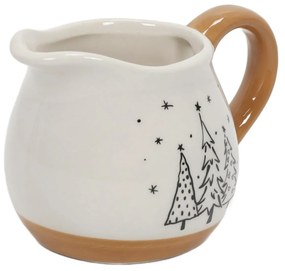 Mlecznik z motywem choinek, 9 cm