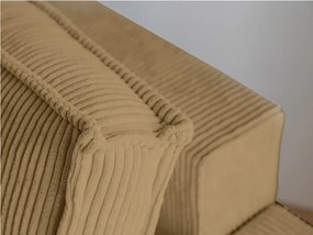 Fotel z podnóżkiem SMART SET, musztardowy