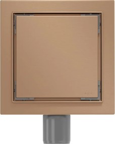 Mexen Flat-Q M13 wpust podłogowy kwadratowy 12 x 12 cm, miedź szczotkowana - 1C10012