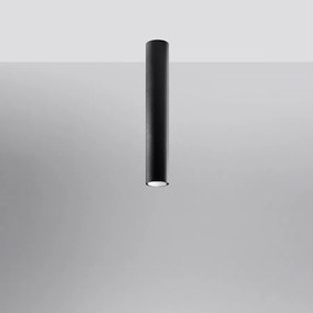 Plafony nowoczesny Toris, stal - 1 źródło światła 4000K - L.6 x H.40 cm - czarny