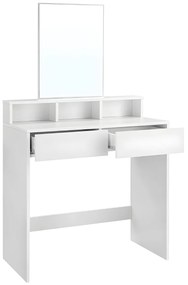 Toaletka z lustrem ANGLE 80x40cm, biała